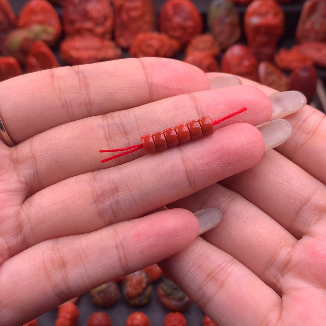 南红玛瑙南红川料精工直切隔片5.2mm未镶嵌