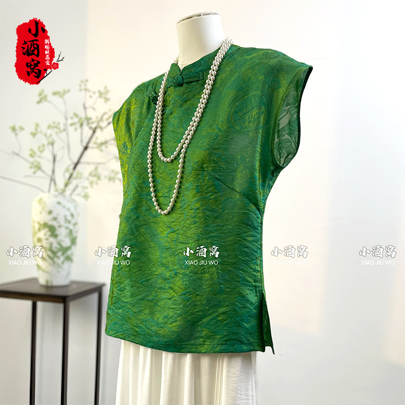 [流萤]小酒窝新国风 新中式时尚气质上衣T恤短袖-61