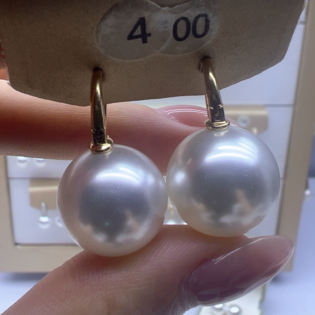 银S925镶嵌淡水珍珠耳饰