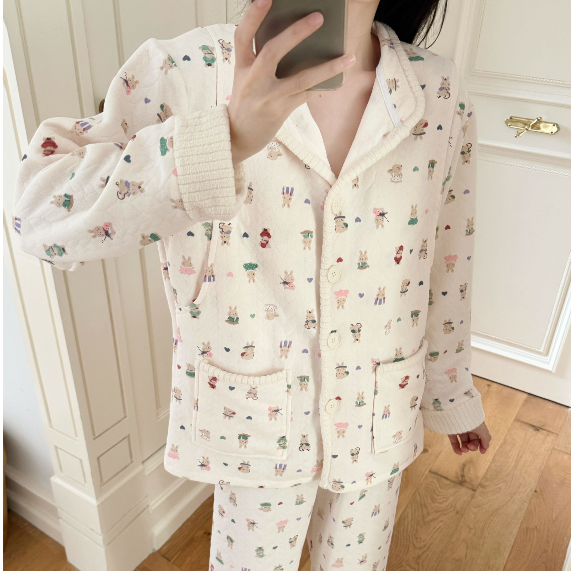 【空气棉】冬季月子服加厚款保暖产后哺乳睡衣空气棉孕妇家居服喂奶