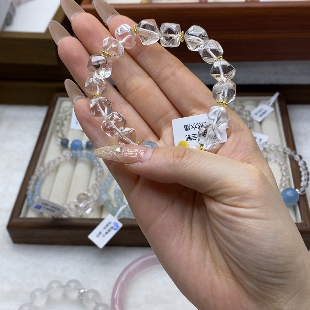 水晶手链未镶嵌全白随行