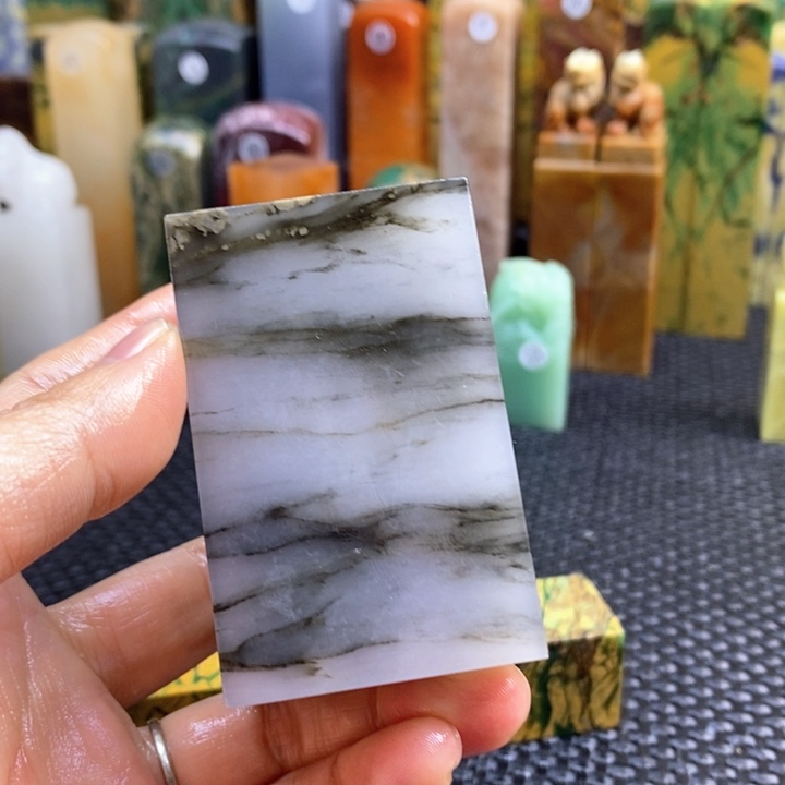 印度石奔*手青田石印章石