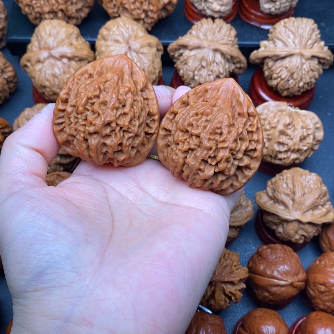 文玩核桃把件45官帽