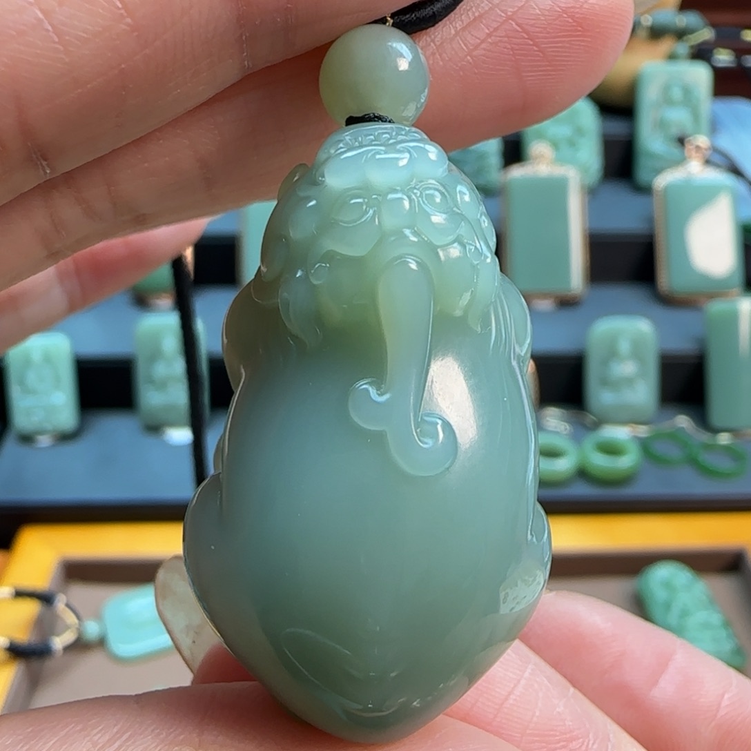 和田玉（碧玉）吊坠(不含链)未镶嵌C****g