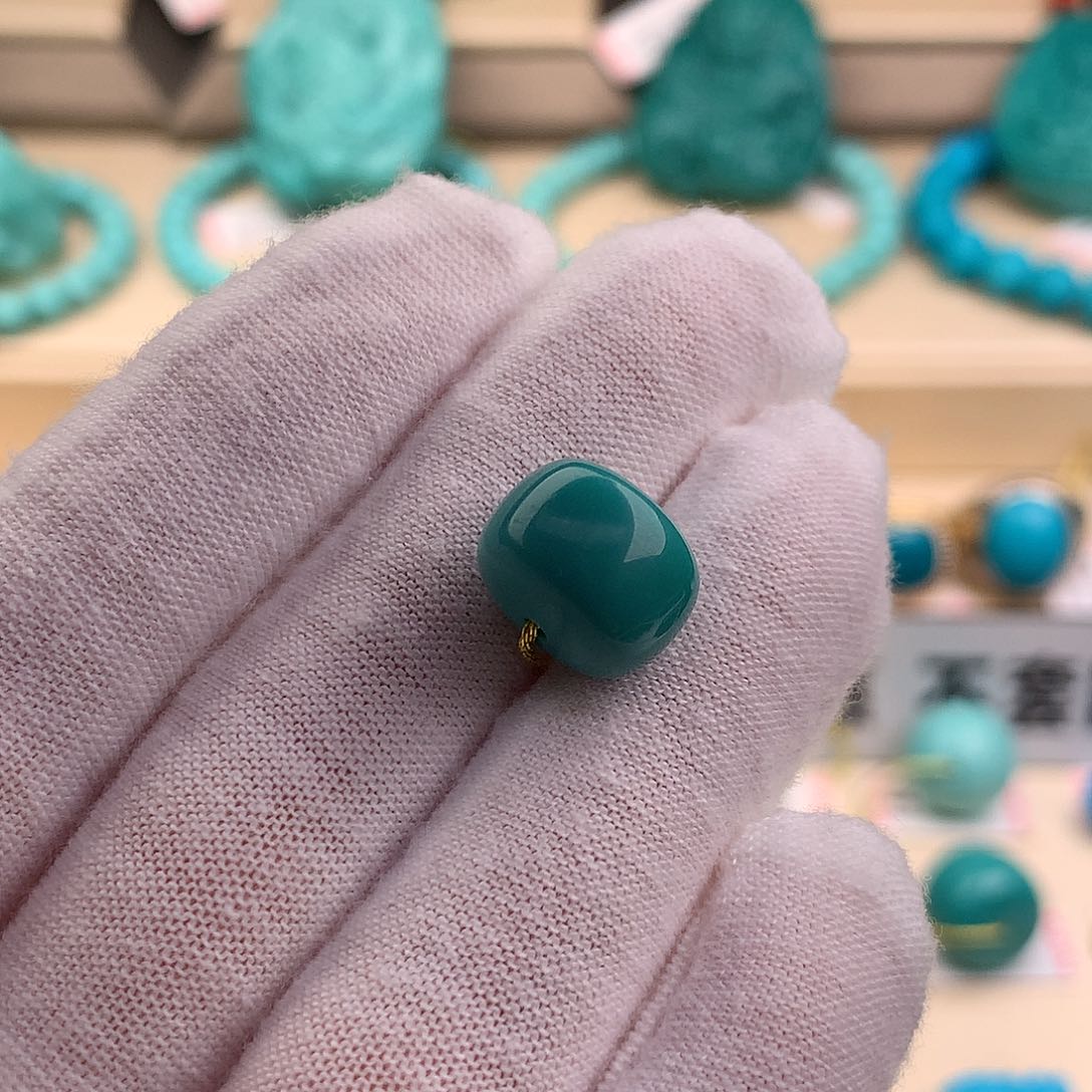 绿松石珠宝奇石未镶嵌12.1×9.1