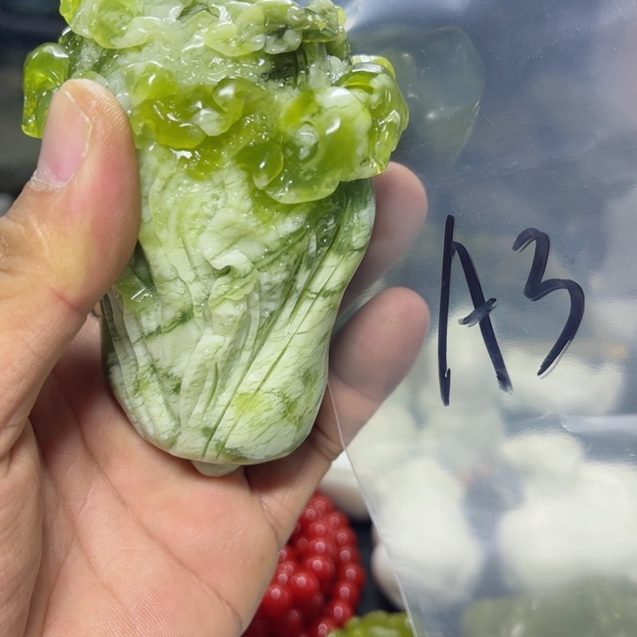 蛇纹石玉项链未镶嵌用****9