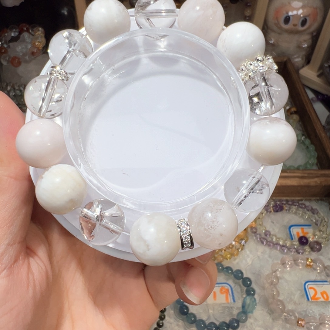 水晶手绳未镶嵌婚纱白幽灵 白阿塞