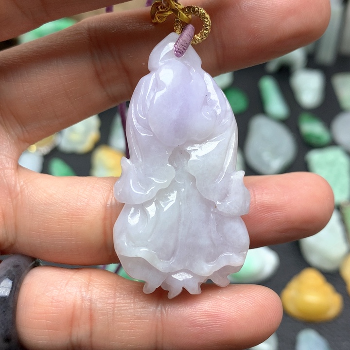 翡翠颈饰未镶嵌天然A货翡翠