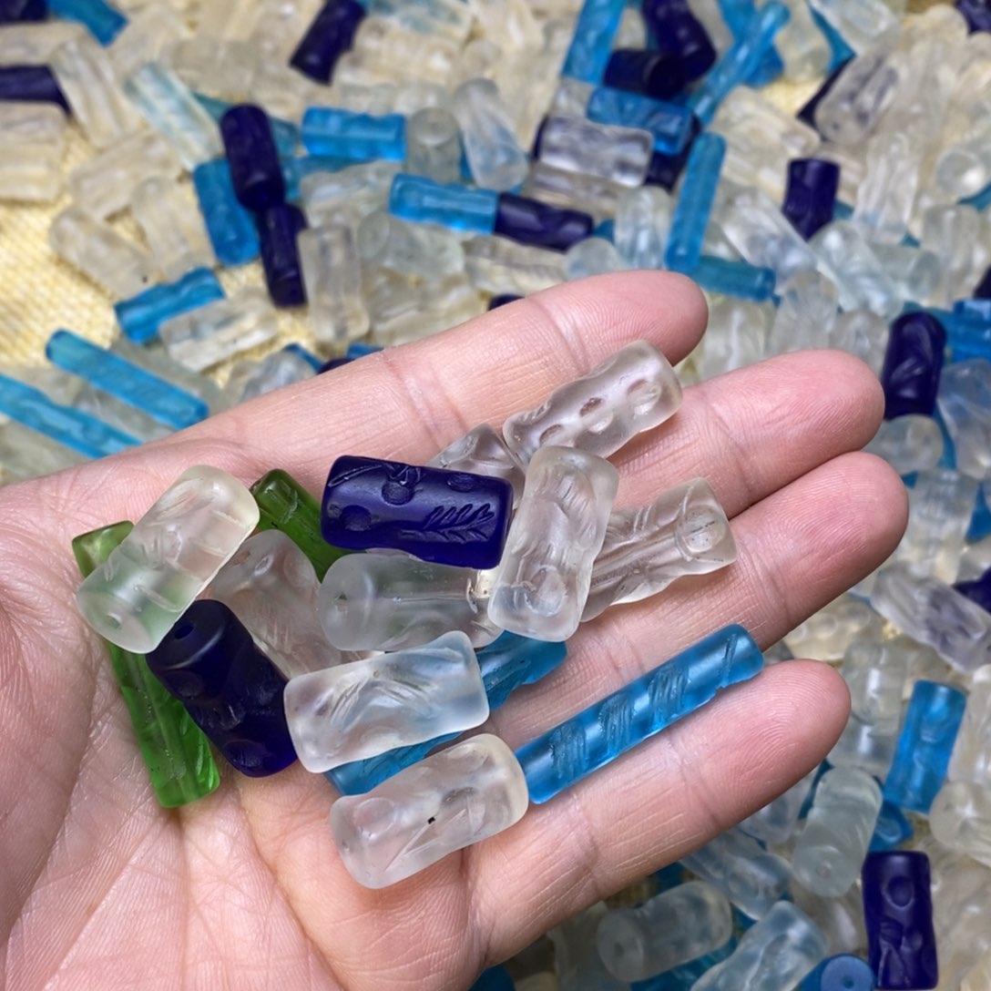 琉璃颈饰筒珠一个随机发货050