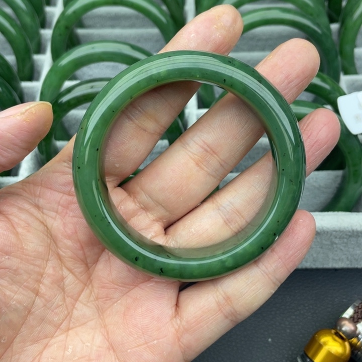 和田玉（碧玉）未镶嵌手镯4-55.6