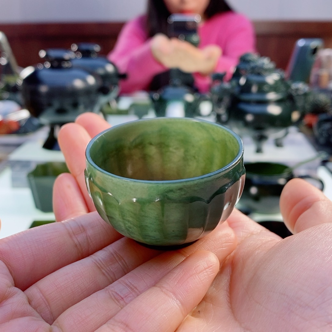 和田玉（青玉）挂件未镶嵌微微瑕