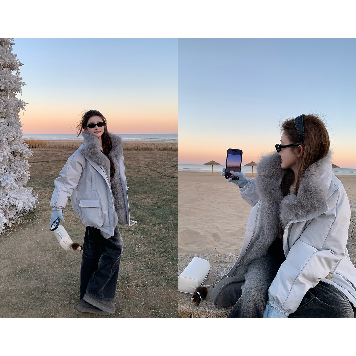 【12.30晚8点】im向 雪季新贵~真狐狸毛领90白鸭绒派克羽绒服！