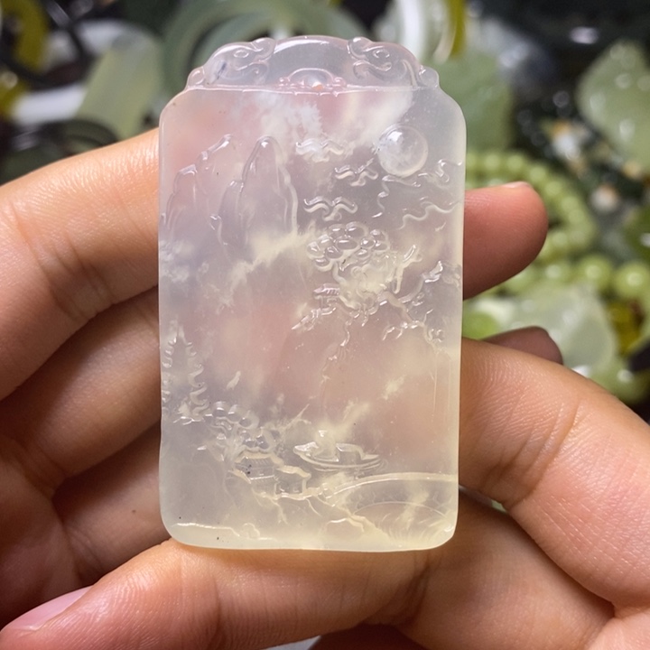 岫玉岫玉颈饰未镶嵌墨**年