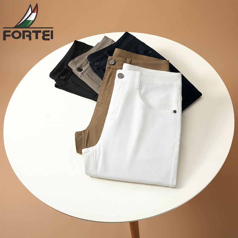 FORTEI/富铤秋季长裤棉质商务休闲裤工装裤直筒春秋cleanfit风