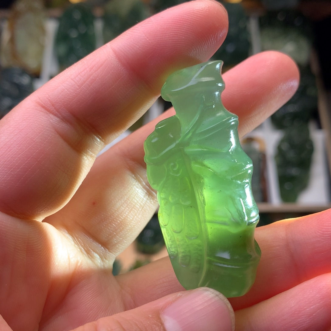 岫玉未镶嵌岫玉挂件节节高升