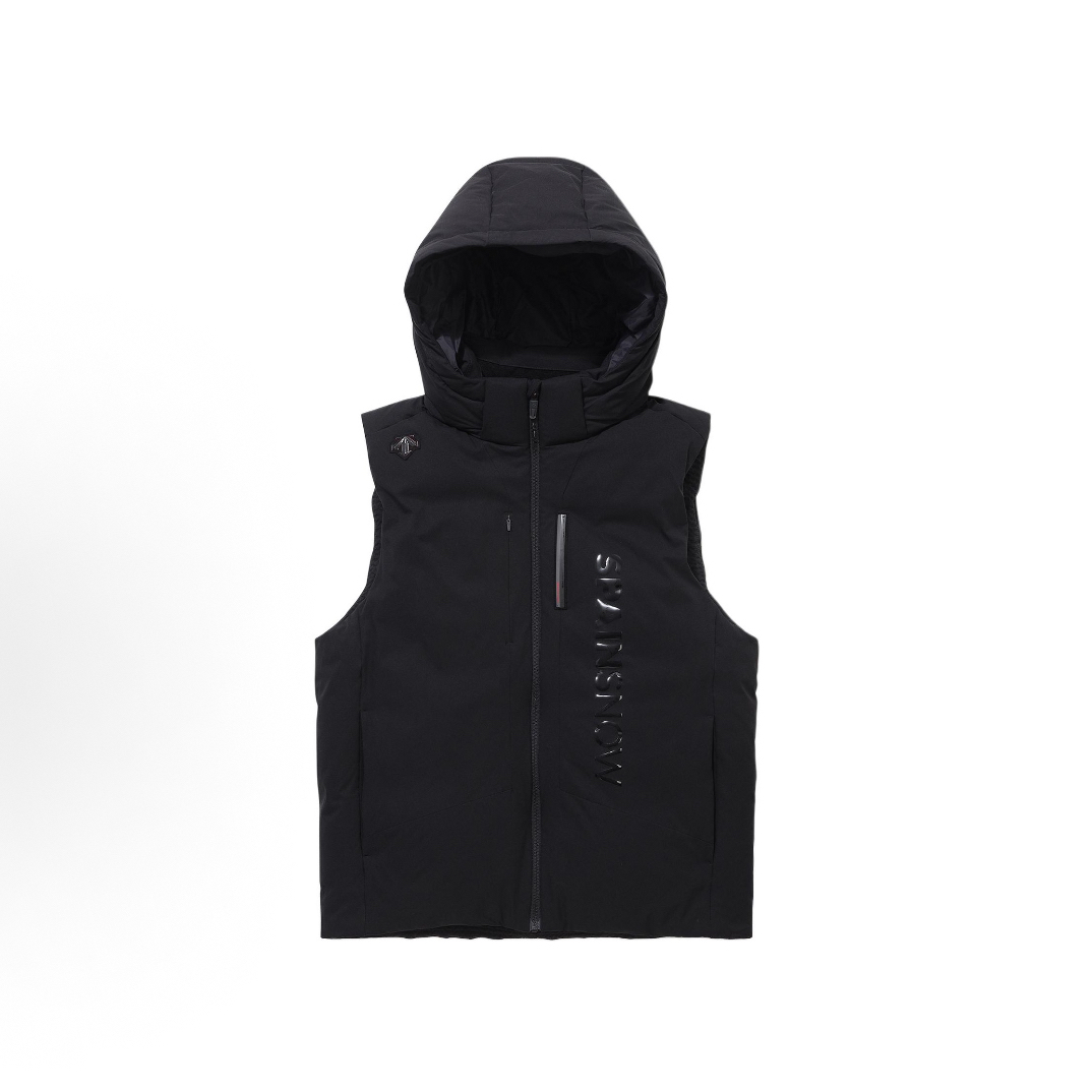  DESCENTE/迪桑特SP423SDVO1冬季Ski系列纯色可脱卸帽拉链马甲