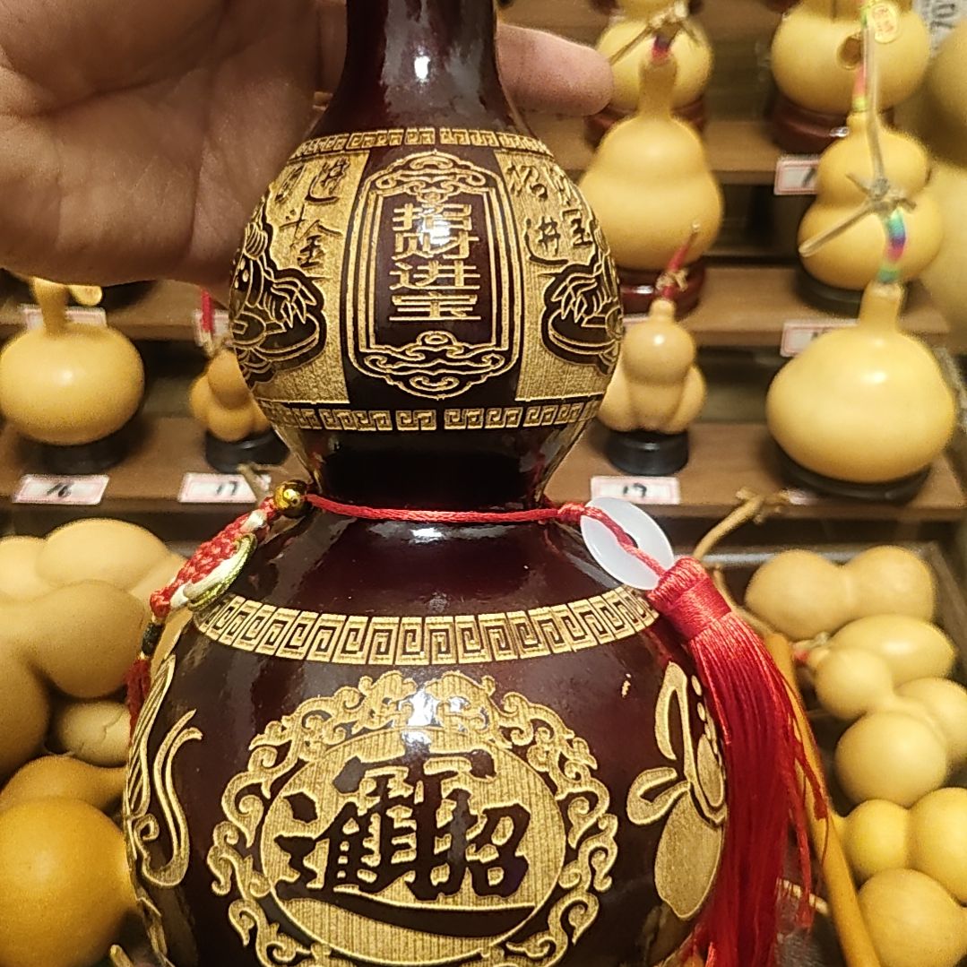 雕刻上漆抛光摆件葫芦，摆件挂件①