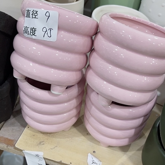 多肉绿植陶瓷花盆9.9包邮，有孔