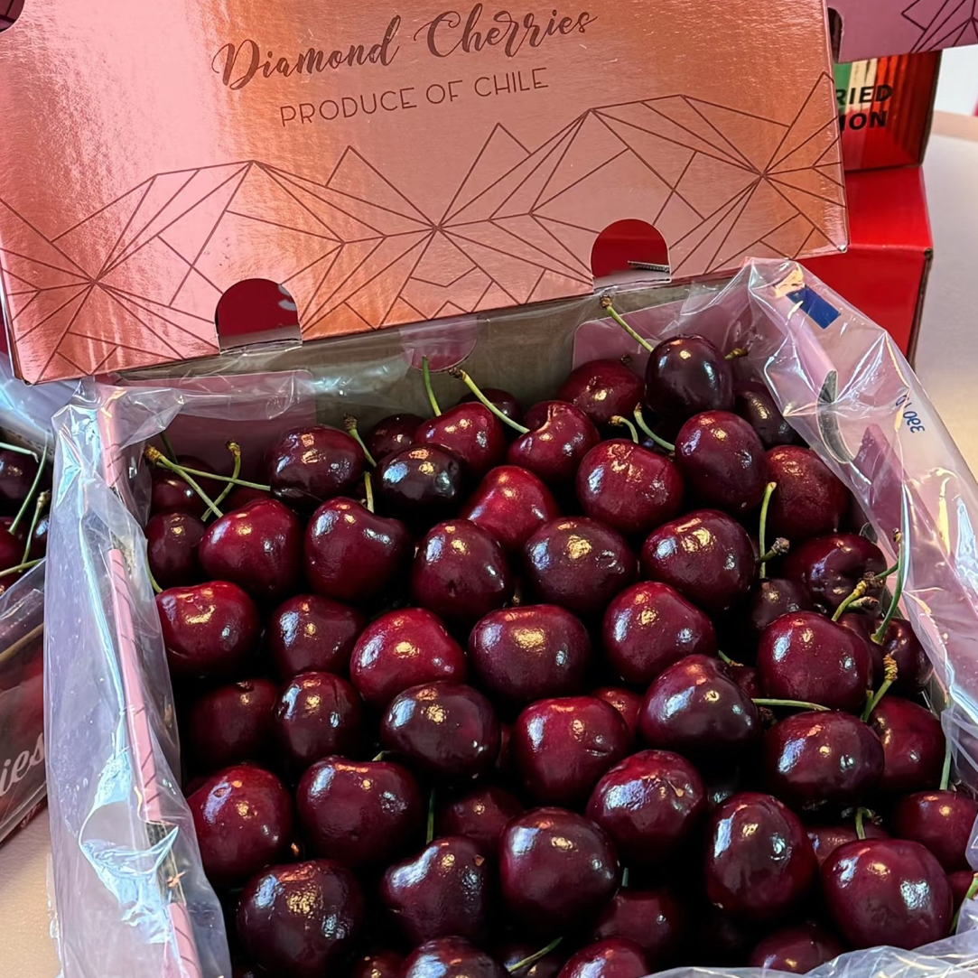 【果然好】粉砖4JD桑提娜智利车厘子4斤原箱水果新鲜海运内附果径卡