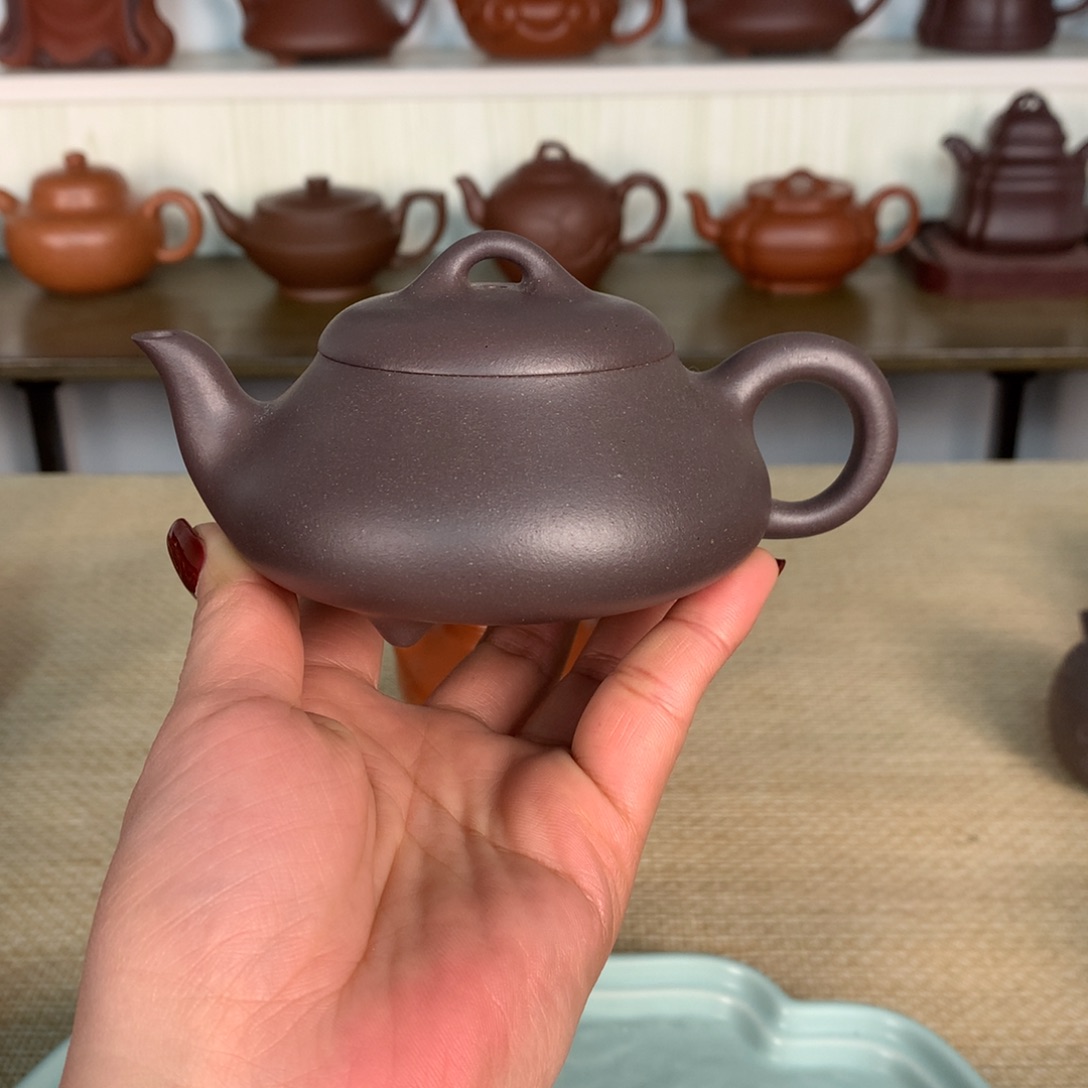 紫砂茶壶汉棠石瓢容量150