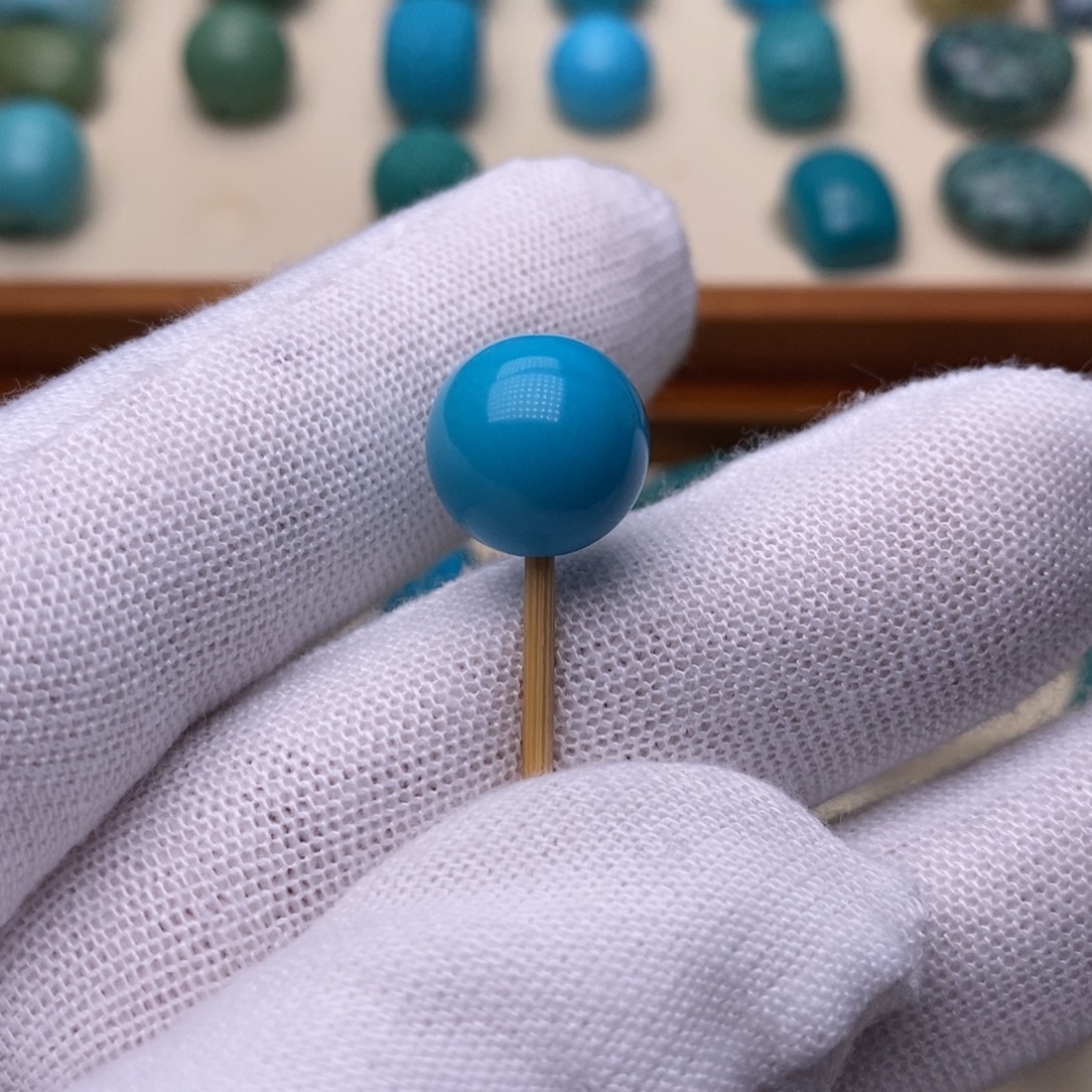 好***连绿松石未镶嵌绿松石圆珠12.2