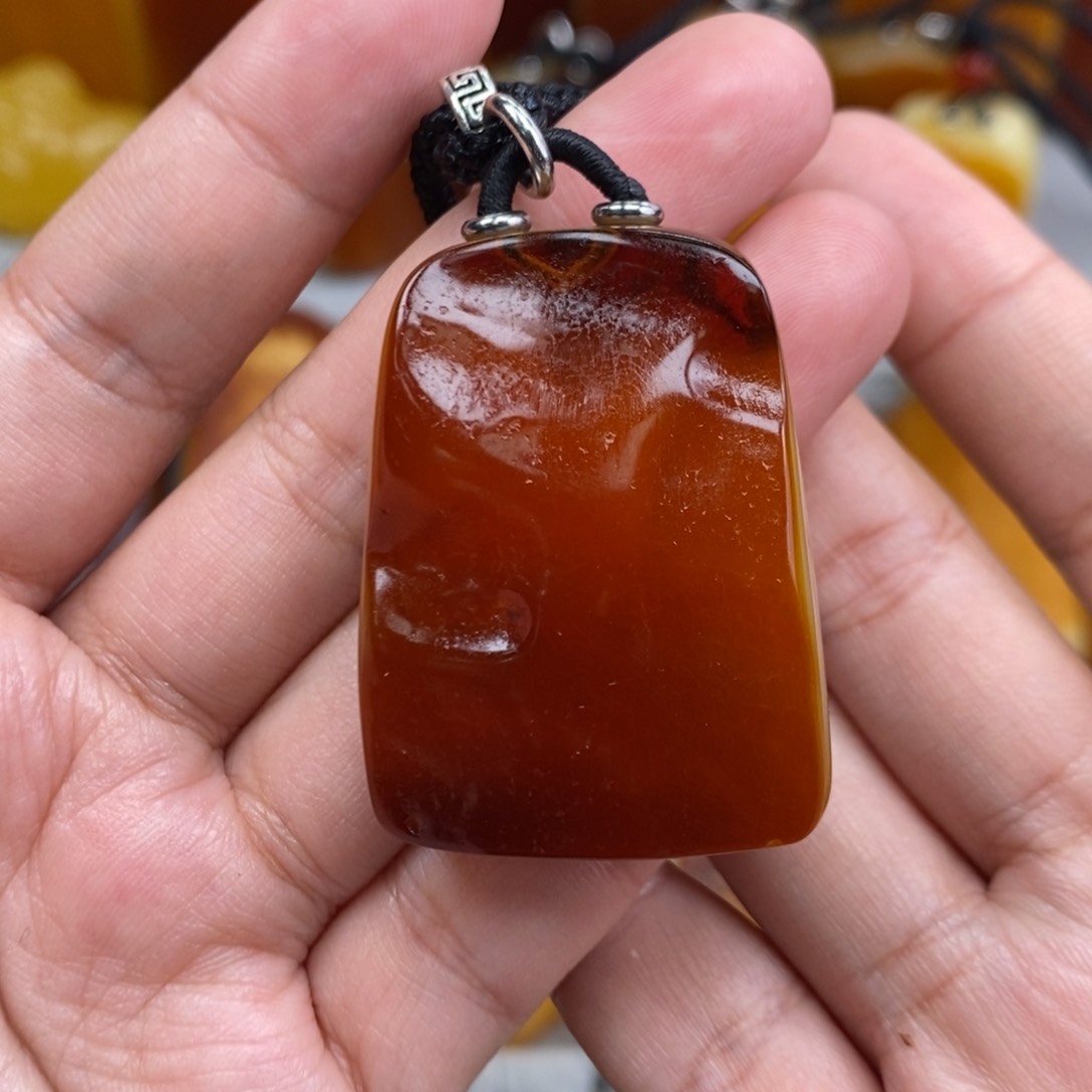 琥珀吊坠(赠链)未镶嵌用****3