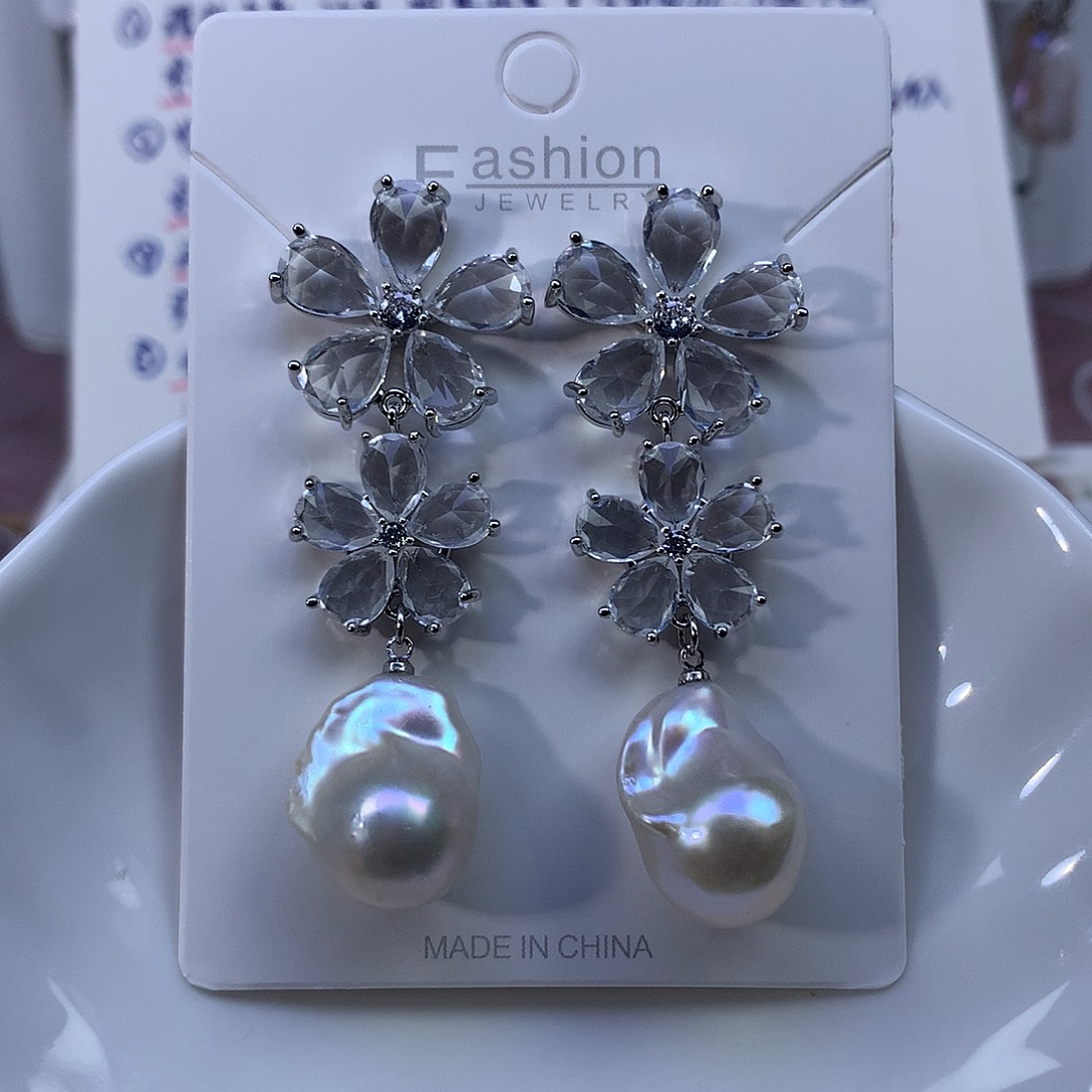 耳饰合金淡水珍珠特价4676