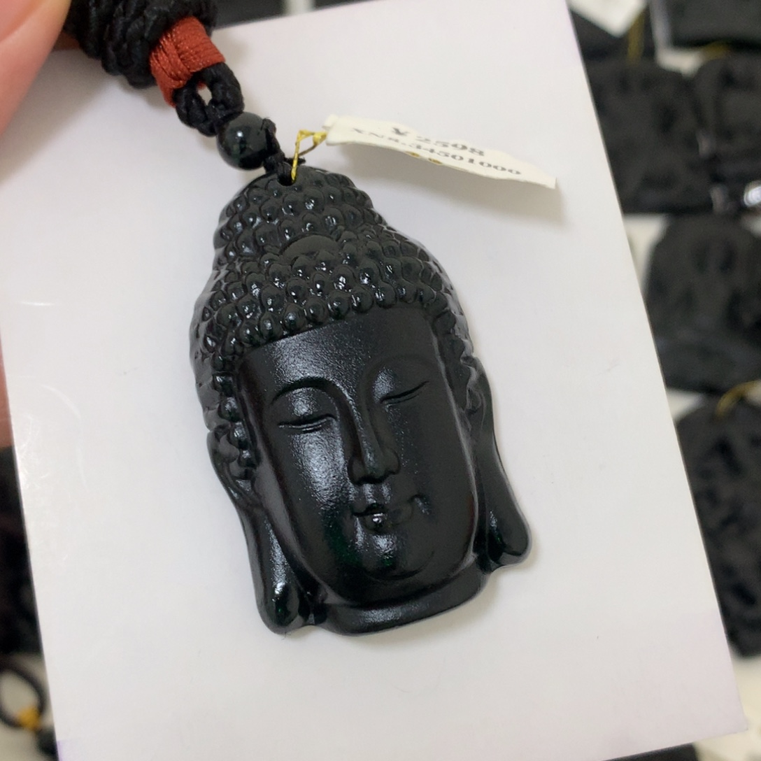 天然缅甸a货钢琴黑挂件