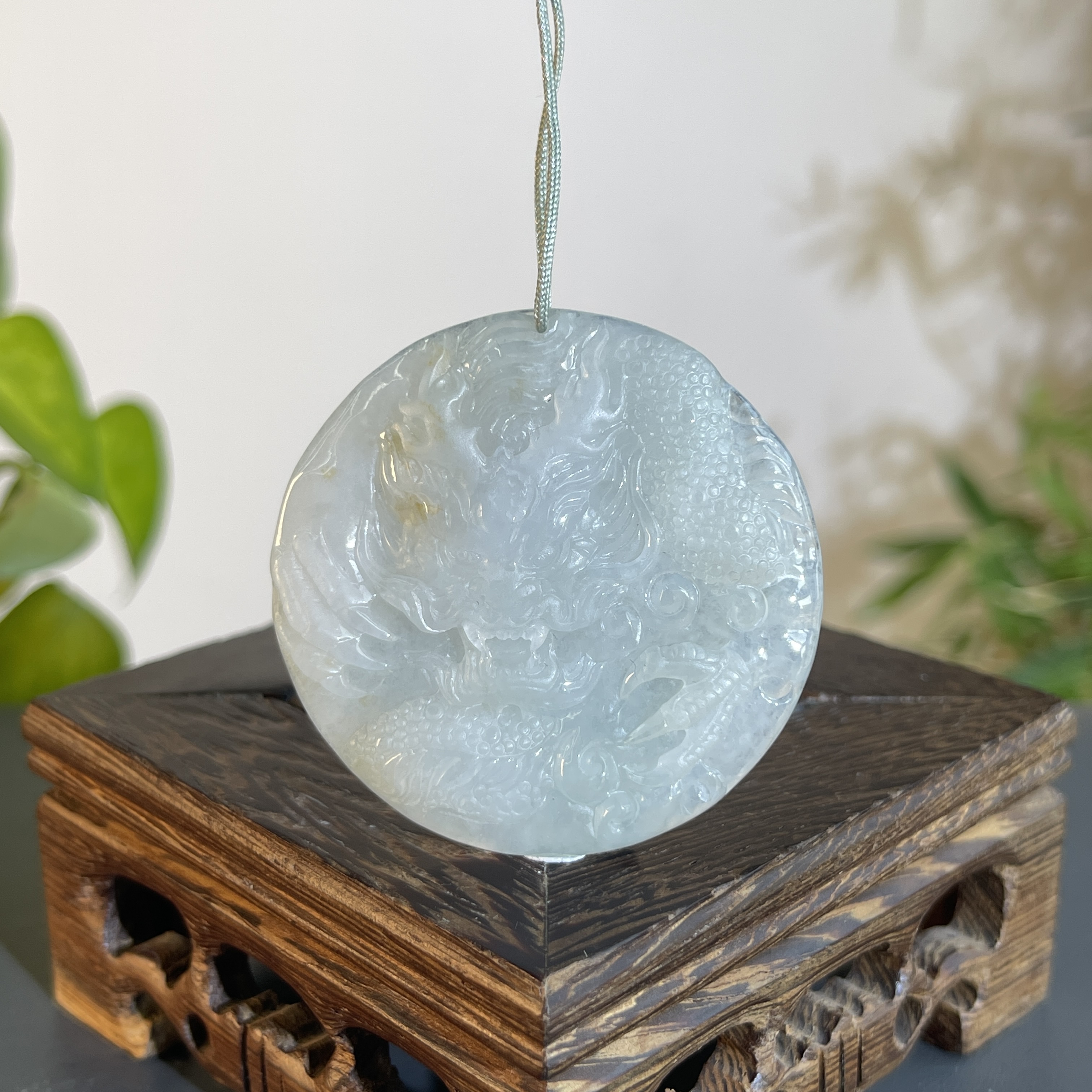 JXW17-203 天然缅甸A货翡翠 龙牌