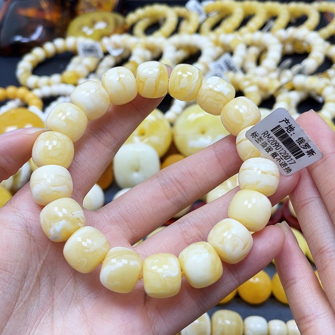 未镶嵌蜜蜡裸石老型手串13.5➕mm
