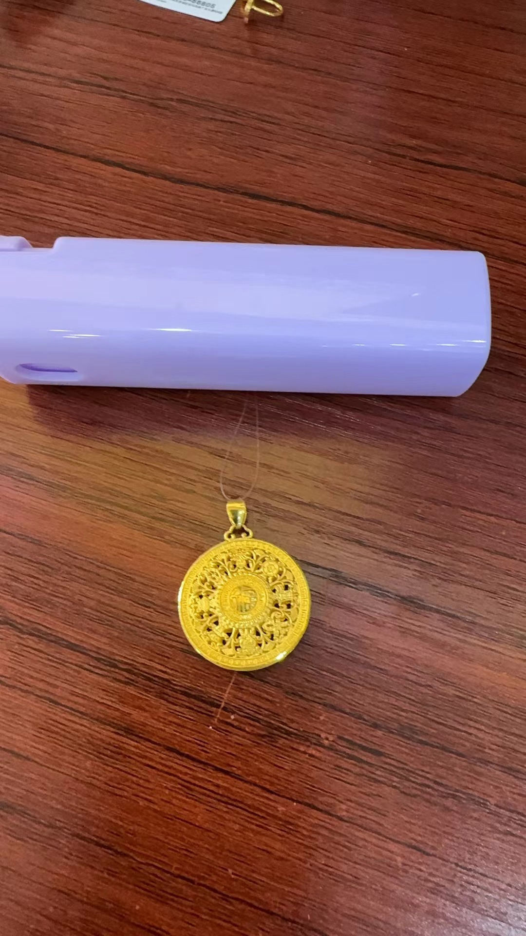 红飞珠宝足金吊坠