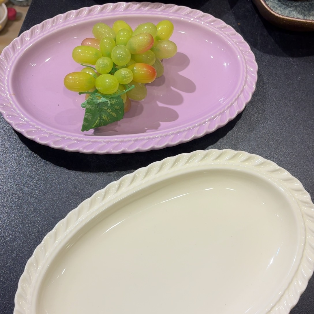 瓷两个椭圆盘两个