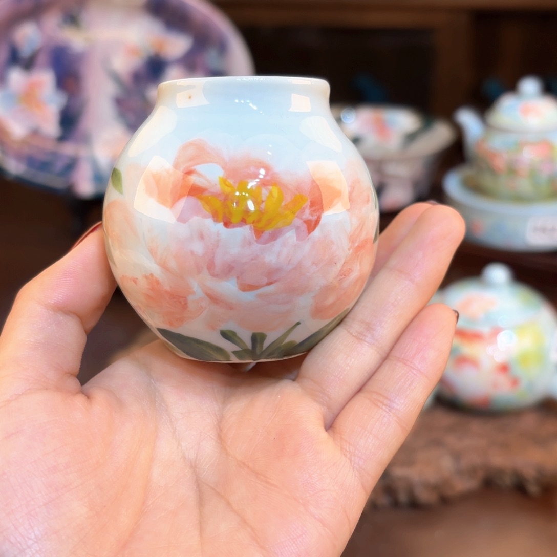 景德镇手绘高温釉下彩陶瓷茶具