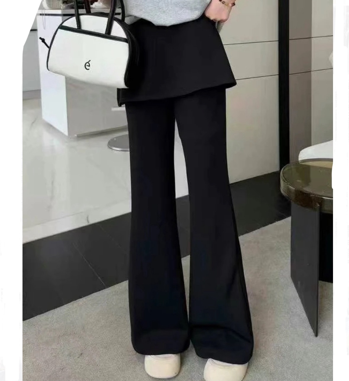 R.W显瘦气质百搭屁帘微喇裤