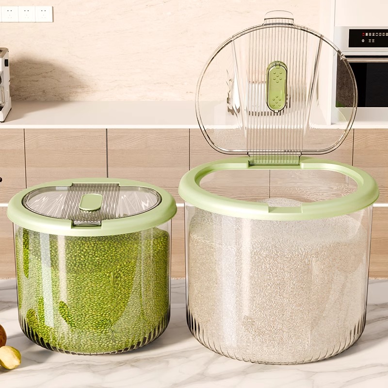 透明带盖米桶厨房家用防虫防潮储粮桶五谷杂粮收纳盒面粉罐大米箱