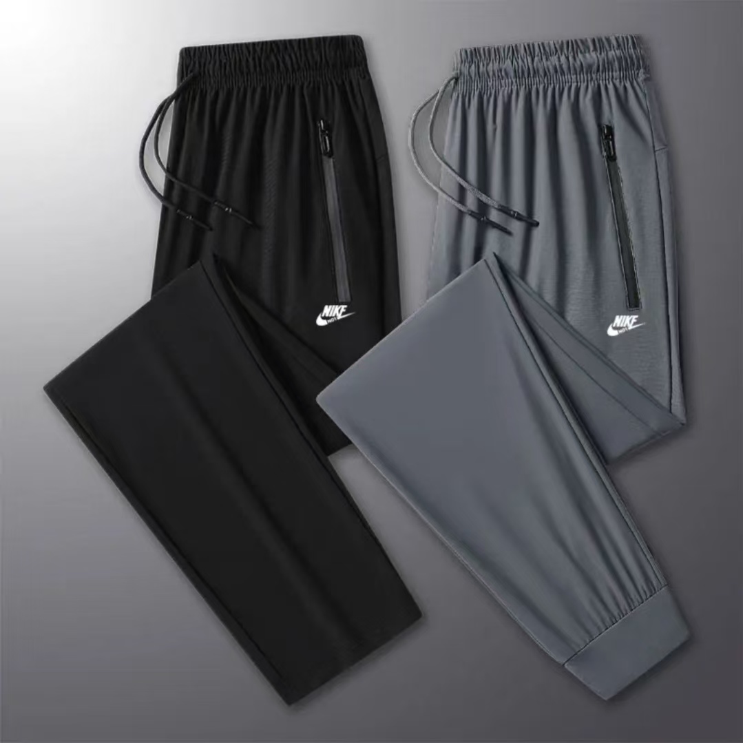 常规休闲长裤男士黑色运动裤宽松薄款裤