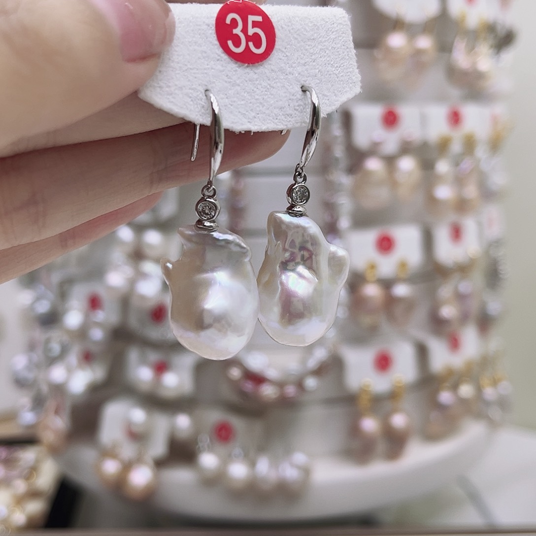 淡水珍珠银S925镶嵌颈饰潇*妈