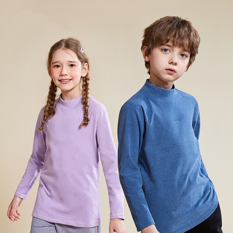 【2800款】儿童中领压花T恤