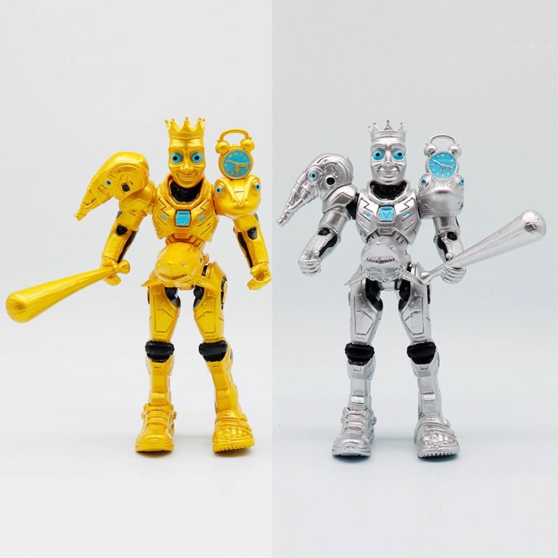 外国山海经木棍人国王融合怪手办可拆卸拼装鲨鱼大象青蛙合体模型