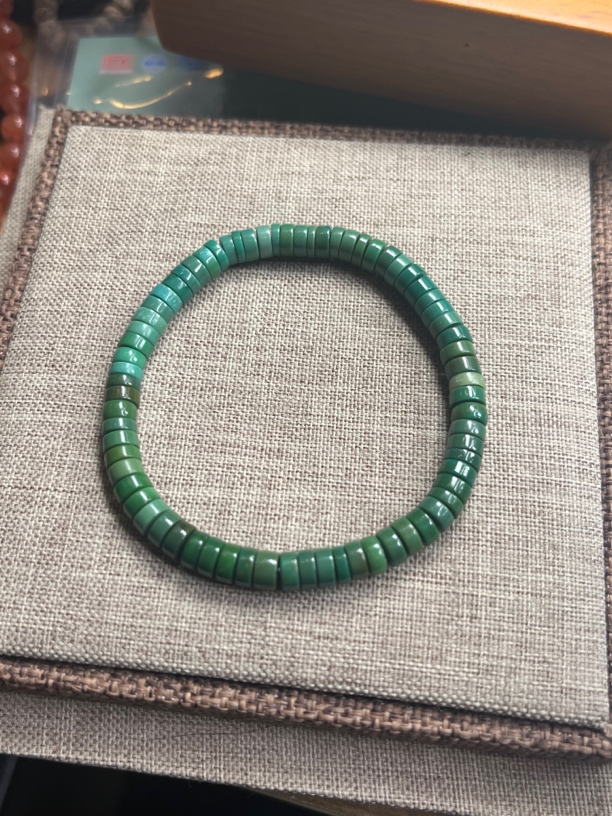 绿松石高瓷玉化绿手串