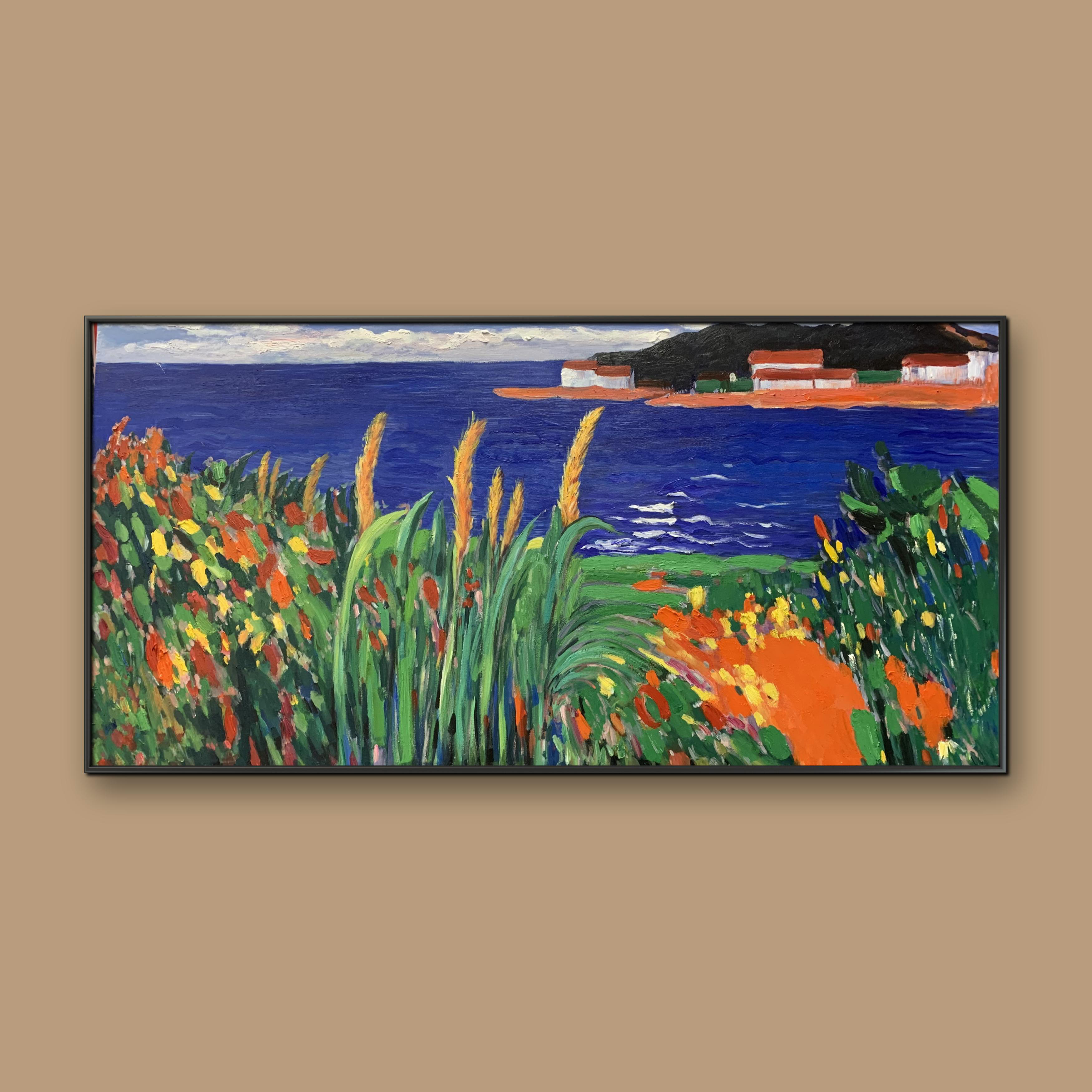 原创纯手绘油画作品80*160厘米