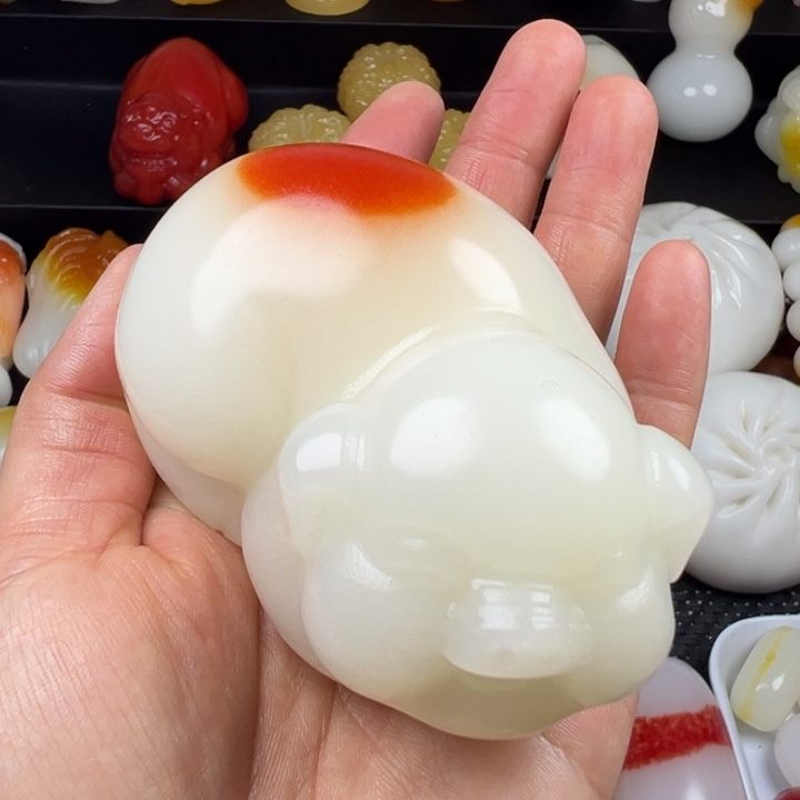 新疆戈壁五彩石金丝