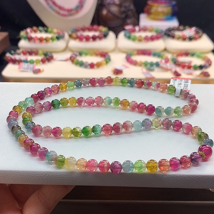碧玺手链未镶嵌6.2/西瓜。