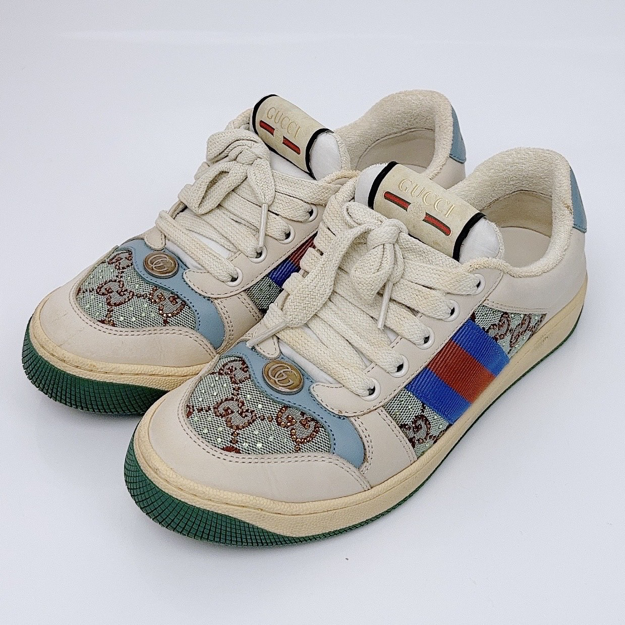 99新 GUCCI/古驰 36码/亮钻小脏鞋/98新/ff1972