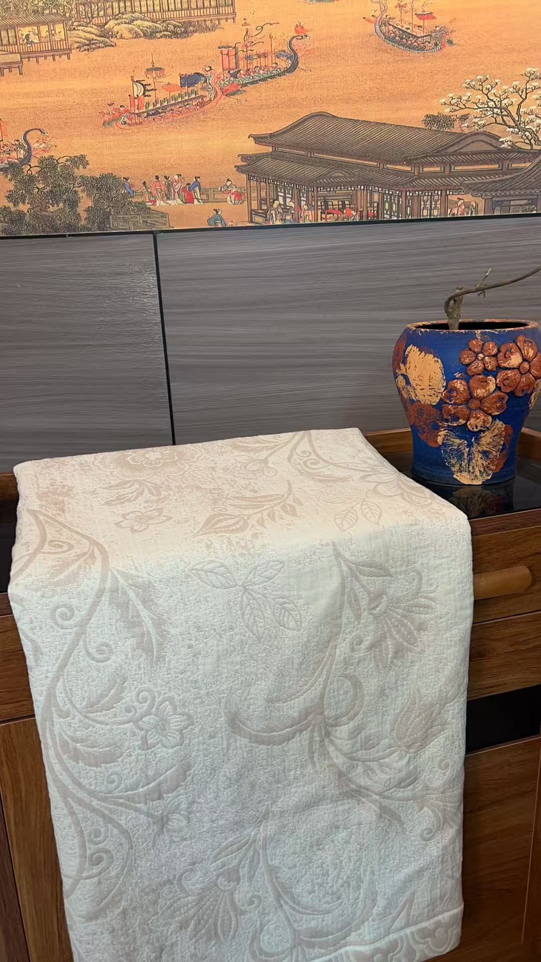 【DADONG·淡影画堂】200*230麻床盖轻奢多功能可机洗