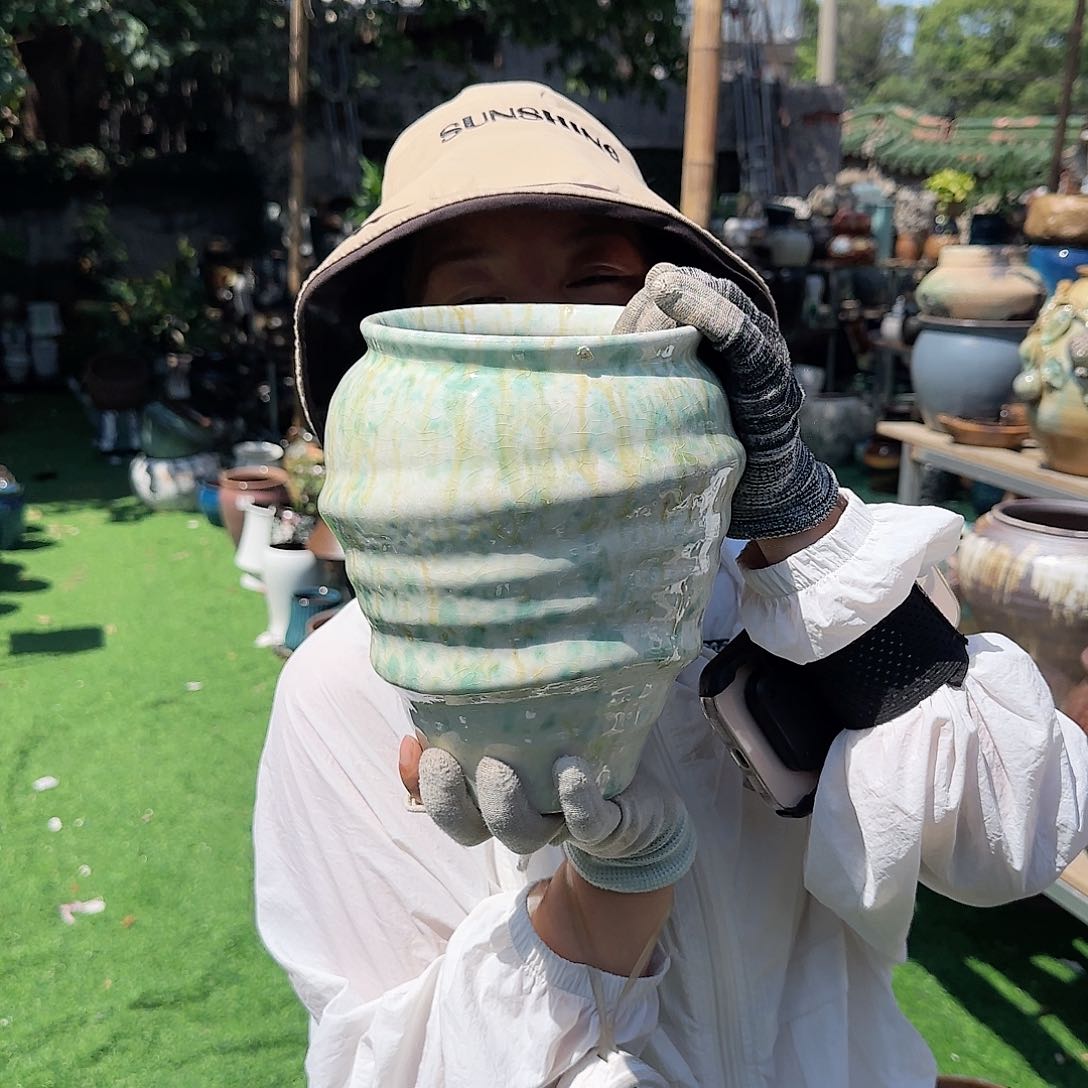 紫砂花盆王嫂花盆0701-792高21口15