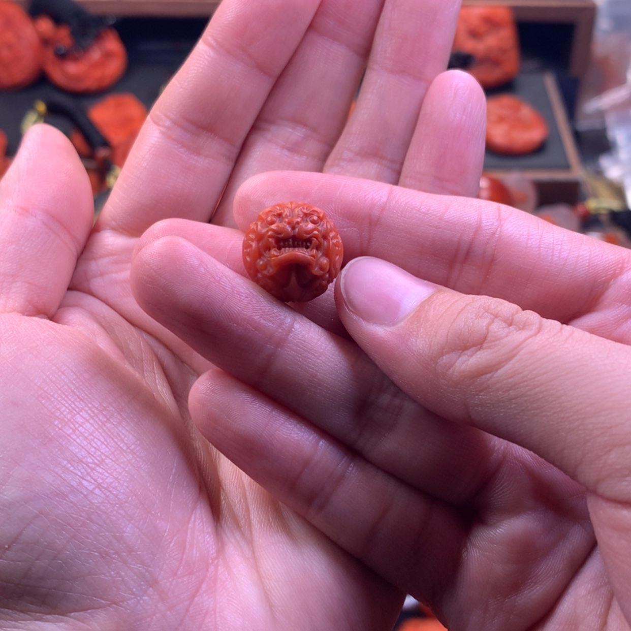 【闪购商品】未镶嵌高品貔貅珠南红玛瑙1***6