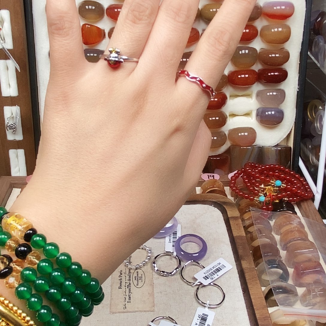 A****玛瑙/玉髓合金戒指