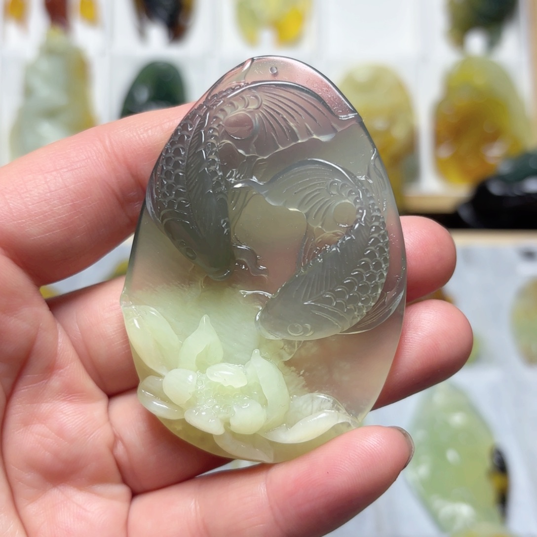 蛇纹石玉吊坠(不含链)未镶嵌
