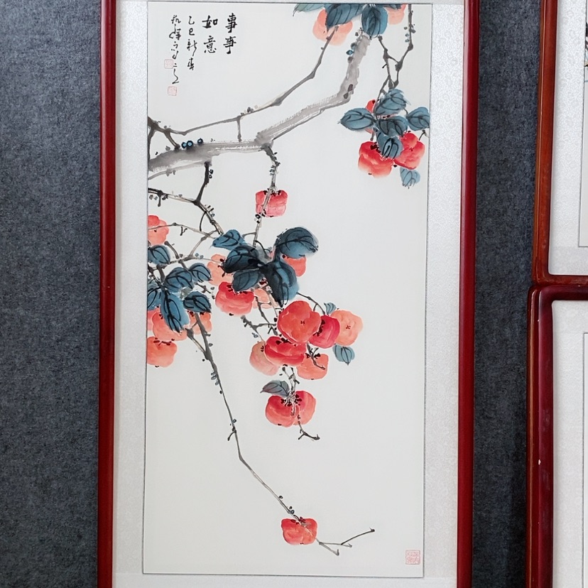 【闪购商品】国画书画作品带框125×65厘米